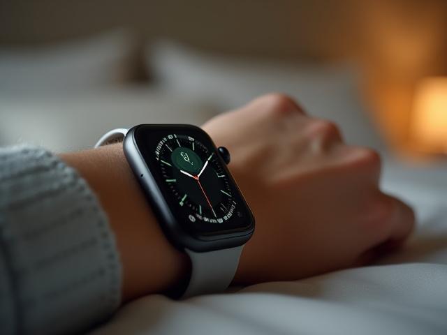 Apple Watch with sleep tracking display